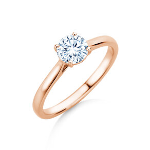 Engagement ring Surprise in 18K rosé gold with lab-grown diamond 0.75ct E/VS
