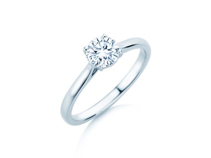 Engagement ring Surprise in 18K white gold with lab-grown diamond 0.75ct E/VS