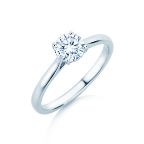 Engagement ring Surprise in 18K white gold with lab-grown diamond 0.75ct E/VS