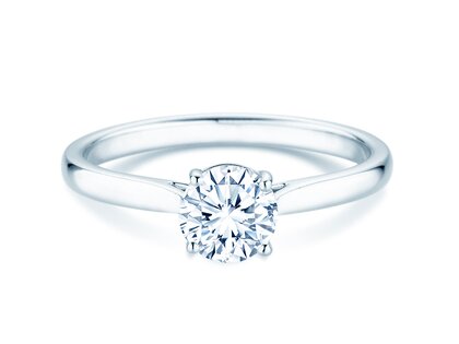 Engagement ring Surprise in 18K white gold with lab-grown diamond 0.75ct E/VS