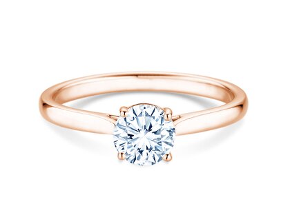 Engagement ring Surprise in 18K rosé gold with lab-grown diamond 0.75ct E/VS