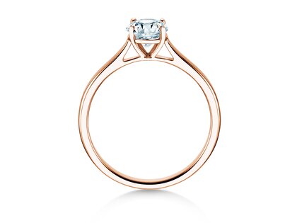 Engagement ring Surprise in 18K rosé gold with lab-grown diamond 0.75ct E/VS
