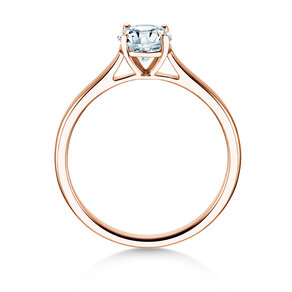 Engagement ring Surprise in 18K rosé gold with lab-grown diamond 0.75ct E/VS