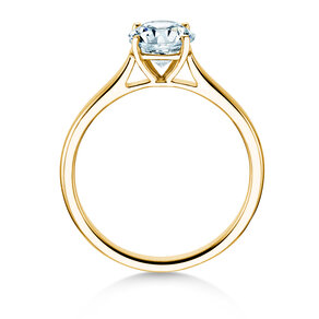 Engagement ring Surprise in 9K yellow gold with lab-grown diamond 1.00ct E/VS