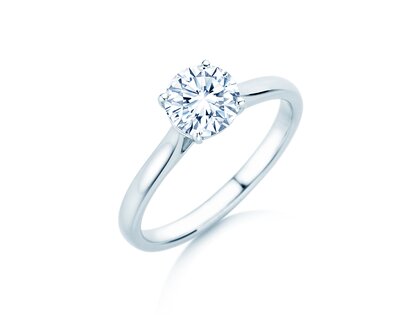 Engagement ring Surprise in 18K white gold with lab-grown diamond 1.00ct E/VS