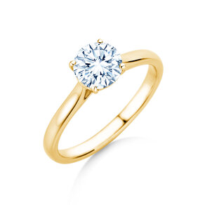 Engagement ring Surprise in 9K yellow gold with lab-grown diamond 1.00ct E/VS