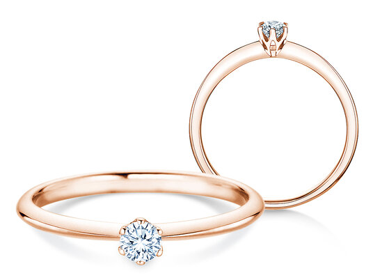 Engagement ring The One in silver 925/- with diamond 0.15ct H/SI