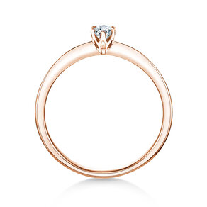 Engagement ring The One in 9K rosé gold with diamond 0.15ct H/SI