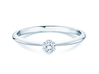 Engagement ring The One in silver 925/- with diamond 0.15ct G/IF