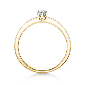 Engagement ring The One in 14K yellow gold with diamond 0.15ct H/SI