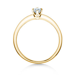 Engagement ring The One in 14K yellow gold with lab-grown diamond 0.25ct E/VS