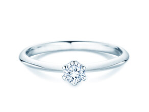 Engagement ring The One in 14K white gold with diamond 0.25ct H/SI