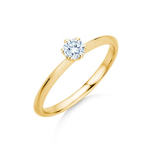 Engagement ring The One in 14K yellow gold with lab-grown diamond 0.25ct E/VS