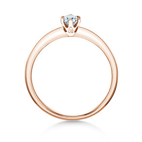 Engagement ring The One in 9K rosé gold with diamond 0.25ct H/SI