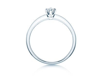Engagement ring The One in 14K white gold with diamond 0.25ct H/SI