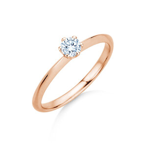 Engagement ring The One in 9K rosé gold with diamond 0.25ct H/SI