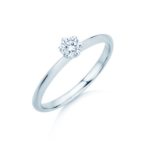 Engagement ring The One in 14K white gold with diamond 0.25ct H/SI