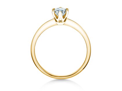 Engagement ring The One in 9K yellow gold with diamond 0.50ct H/SI
