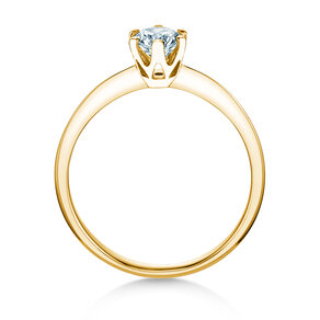 Engagement ring The One in 9K yellow gold with diamond 0.50ct H/SI
