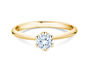 Engagement ring The One in 9K yellow gold with diamond 0.50ct H/SI