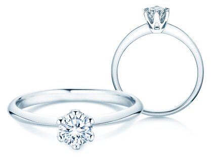 Engagement ring The One in 14K white gold with diamond 0.50ct G/SI