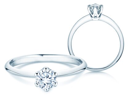 Engagement ring The One in platinum 950/- with diamond 0.50ct G/SI