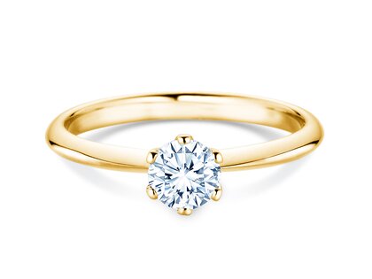 Engagement ring The One in 18K yellow gold with diamond 0.60ct G/IF