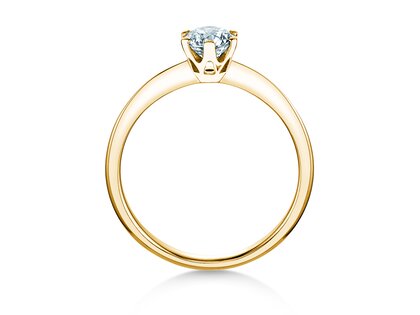 Engagement ring The One in 18K yellow gold with diamond 0.60ct G/IF