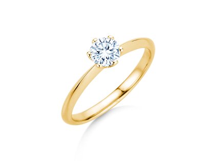 Engagement ring The One in 18K yellow gold with diamond 0.60ct G/IF