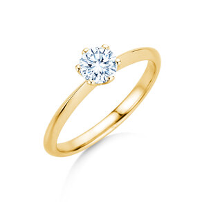 Engagement ring The One in 18K yellow gold with diamond 0.60ct G/IF