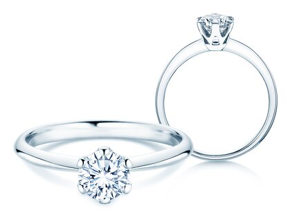 Engagement ring The One in 14K white gold with lab-grown diamond 0.75ct D/IF