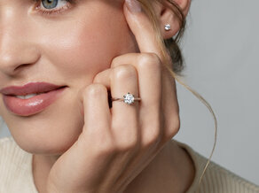 Engagement ring The One in 9K yellow gold with diamond 1.50ct G/SI