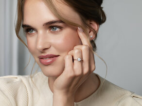 Engagement ring The One in 9K yellow gold with diamond 1.50ct G/SI