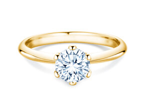 Engagement ring The One in 9K yellow gold with lab-grown diamond 1.50ct E/VS