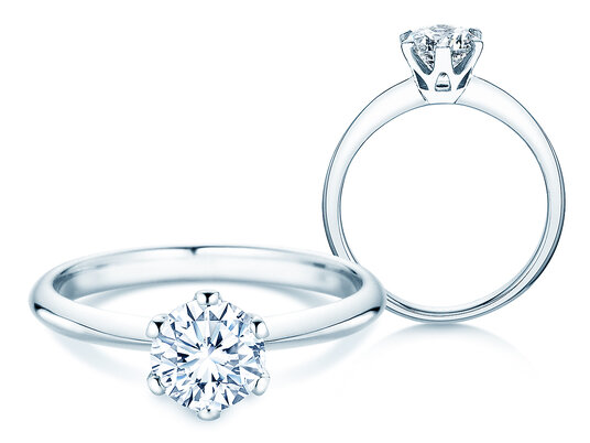 Engagement ring The One in 9K white gold with diamond 1.00ct H/SI