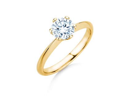 Engagement ring The One in 9K yellow gold with lab-grown diamond 1.50ct E/VS