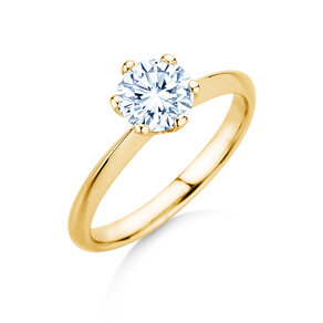 Engagement ring The One in 9K yellow gold with lab-grown diamond 1.50ct E/VS