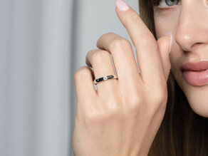 Engagement ring Destiny in silver 925/- with diamond 0.10ct H/SI