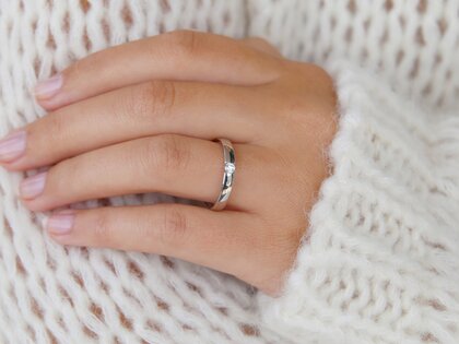 Engagement ring Destiny in silver 925/- with diamond 0.10ct H/SI