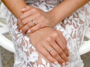 Engagement ring Destiny in silver 925/- with diamond 0.10ct H/SI
