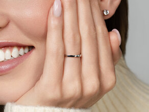 Engagement ring Infinity Petite in 14K yellow gold with diamond 0.03ct