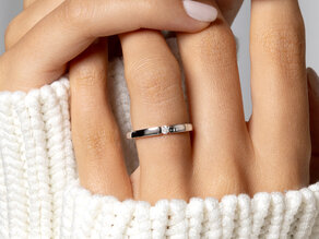 Engagement ring Infinity Petite in 14K rosé gold with diamond 0.06ct G/SI