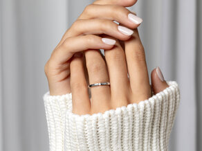 Engagement ring Infinity Petite in 14K yellow gold with diamond 0.03ct