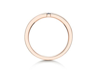 Engagement ring Infinity in 14K rosé gold with diamond 0.03ct G/SI