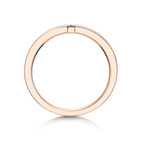 Engagement ring Infinity in 14K rosé gold with diamond 0.03ct G/SI