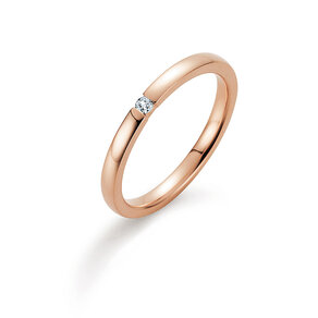 Engagement ring Infinity in 14K rosé gold with diamond 0.03ct G/SI