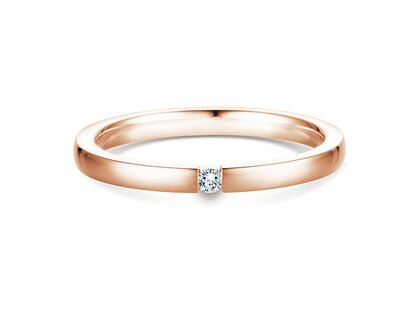 Engagement ring Infinity in 14K rosé gold with diamond 0.07ct H/SI