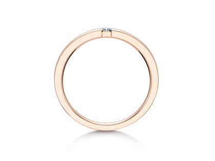 Engagement ring Infinity in 14K rosé gold with diamond 0.07ct H/SI