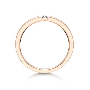 Engagement ring Infinity in 14K rosé gold with diamond 0.07ct H/SI