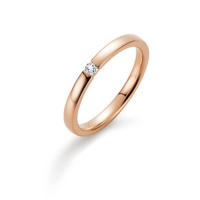 Engagement ring Infinity in 14K rosé gold with diamond 0.07ct H/SI